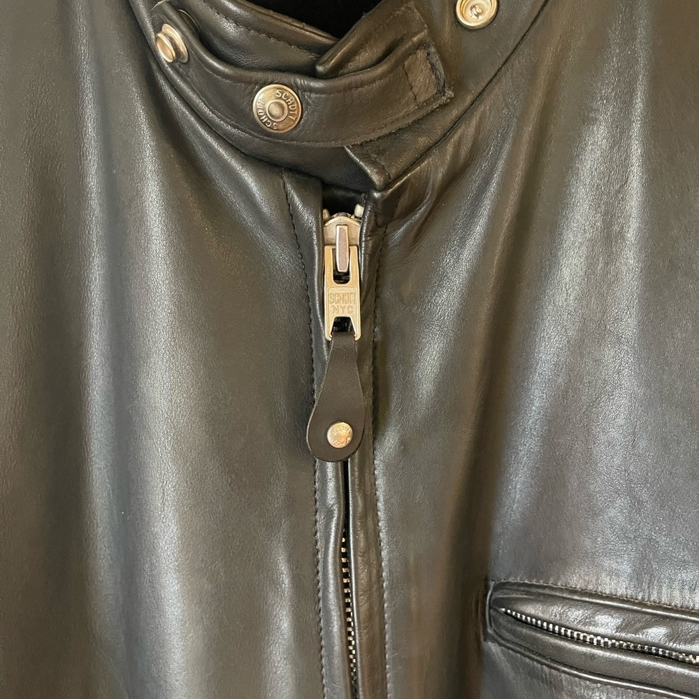 Genuine Leather Jacket Made in the USA, by Famous Brand Schott, N.Y.C